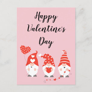 Postal Feliz Día de San Valentín se vuelve rosado rojo