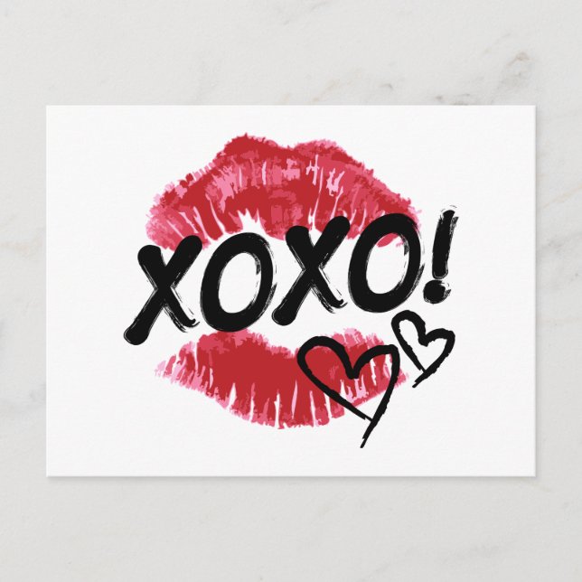 Postal Feliz Día de San Valentín | XOXOXO (Anverso)