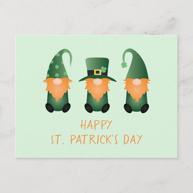 Postal Feliz Día de Santa Patrocinadores Gnomes Naranja v (Anverso)
