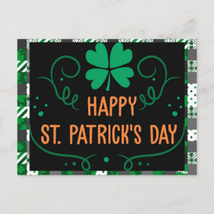 Postal Feliz Día de Santa Patrocinadores Green Shamrock