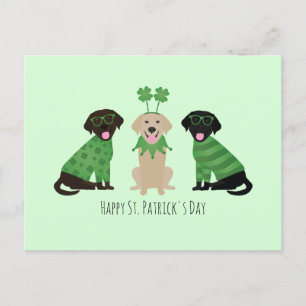 Postal Feliz Día de Santa Patrona Labrador Recuperar Perr