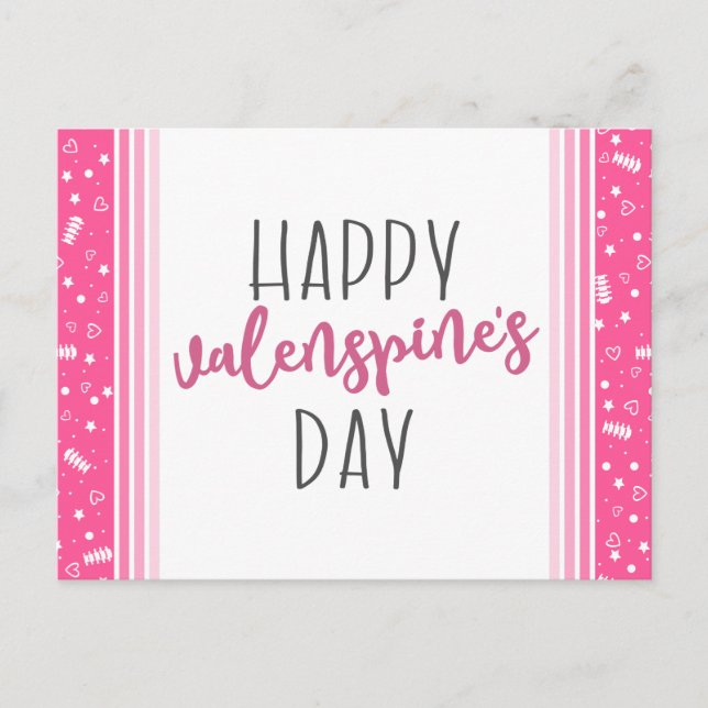 Postal Feliz Día de Valenspine, quiropráctico (Anverso)