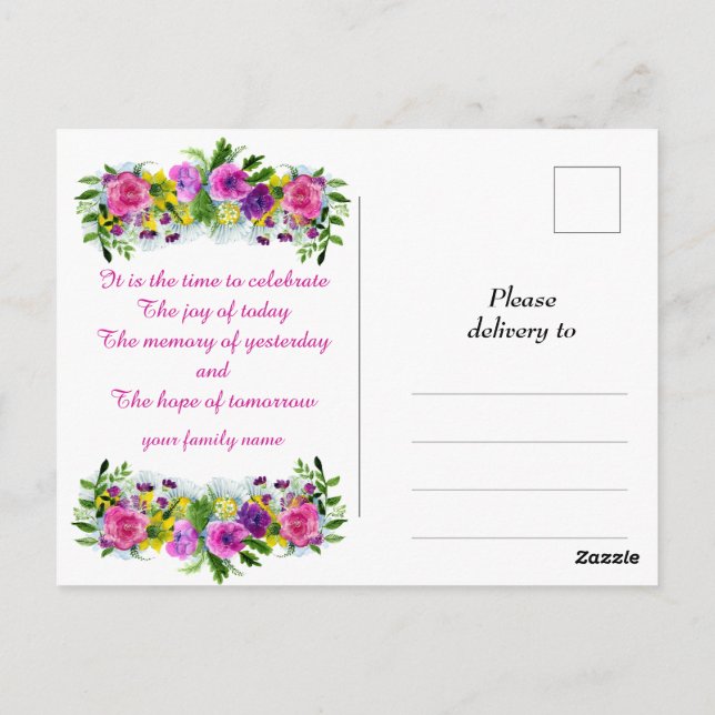 Postal Feliz Día del Fundador (Reverso)