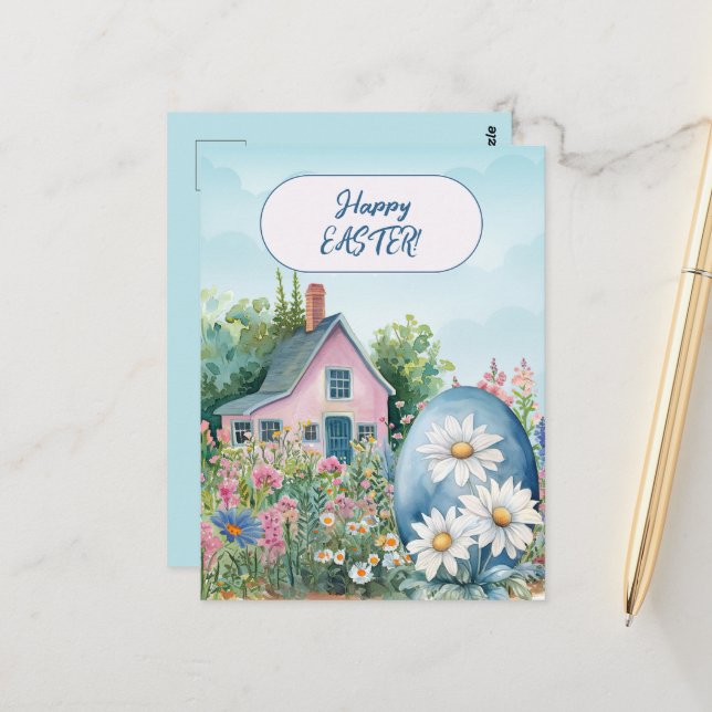 Postal Feliz Día del Huevo de Pascua Gigante (Anverso/Reverso In Situ)