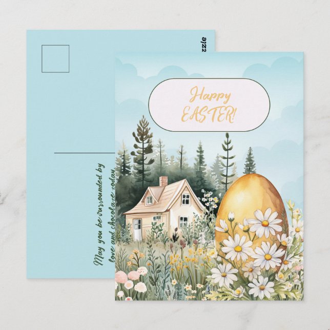 Postal Feliz Día del Huevo de Pascua Gigante (Anverso / Reverso)