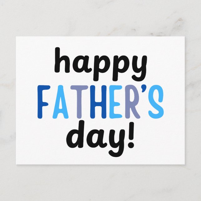 Postal feliz día del padre (Anverso)
