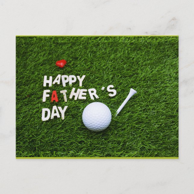 Postal Feliz Día del Padre a Golfer (Anverso)