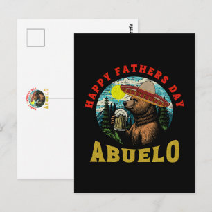 Postal Feliz Día del Padre Abuelo Taza de Cerveza Oso Som