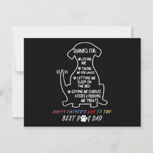 Postal Feliz Día del Padre al mejor perro papá
