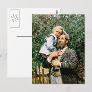Postal Feliz Día del Padre. Bella Artes