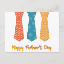 Postal Feliz día del padre con corbatas