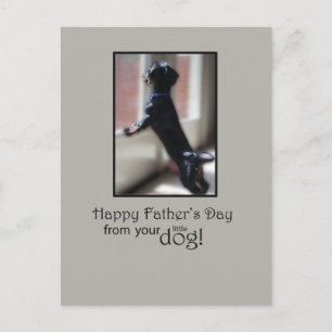 Postal Feliz Día del Padre desde tu pequeño perro