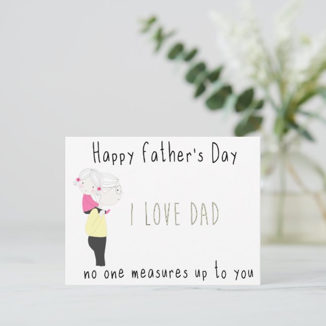 Postal feliz día del padre en todo el mundo (Anverso de pie)