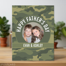Postal Feliz Día del Padre - Foto Camuflaje Verde