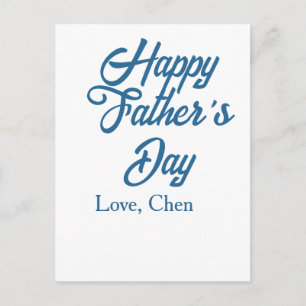 Postal Feliz día del padre gris nombre amor mejor papá de
