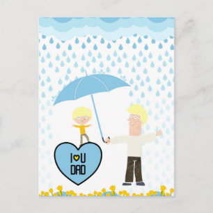 Postal Feliz Día del Padre niños