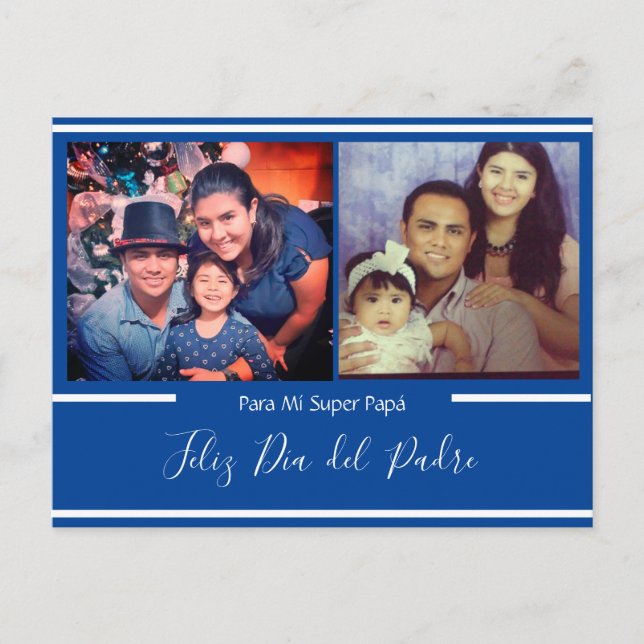 Postal Feliz día del Padre Super Papá Spanish (Anverso)