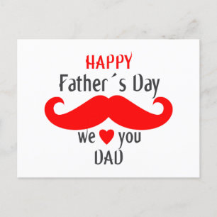 Postal feliz día del padre te amamos papá