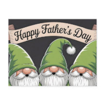 "Feliz Día del Padre" Trío de Gnomos Verdes