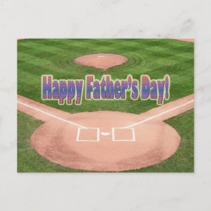 Postal Feliz Día del Padres, béisbol