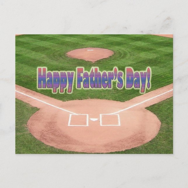 Postal Feliz Día del Padres, béisbol (Anverso)
