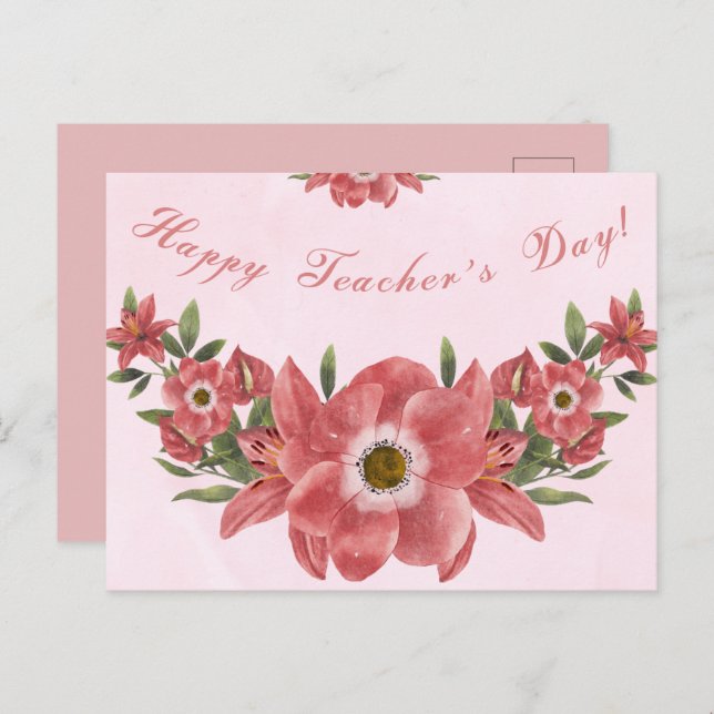 Postal Feliz Día del Profesor (Anverso / Reverso)