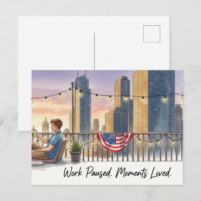 Postal feliz Día del Trabajo (Anverso / Reverso)