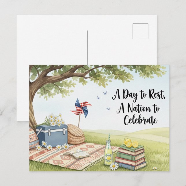 Postal feliz Día del Trabajo (Anverso / Reverso)