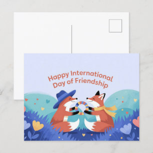 Postal Feliz Día Internacional de la Postcarta de la Amis