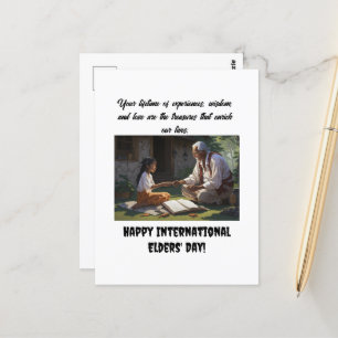 Postal feliz día internacional de los ancianos