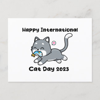 Postal feliz día internacional del gato 2023