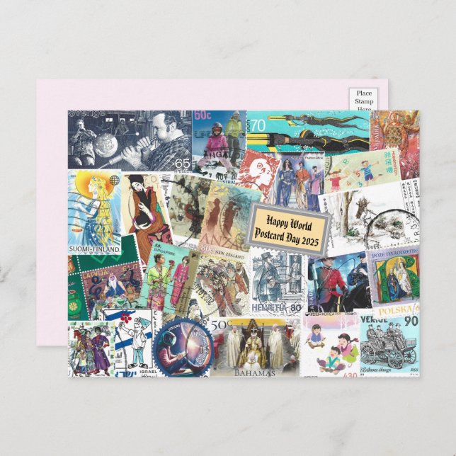 Postal Feliz Día Mundial de la Postcarta - Poescenario co (Anverso / Reverso)