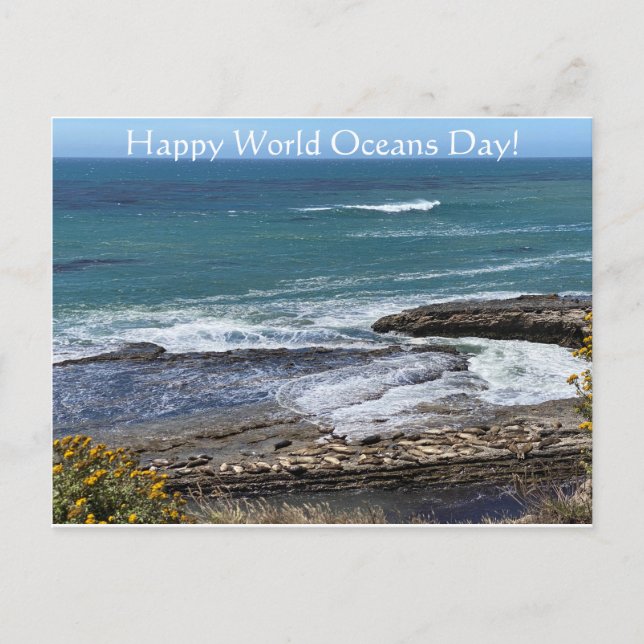 Postal ¡Feliz Día Mundial de los Océanos! (Anverso)