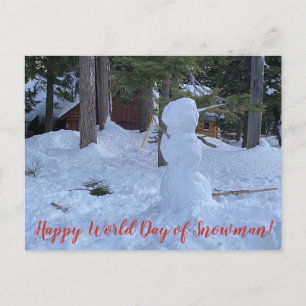 Postal ¡Feliz Día Mundial del Hombre de Nieve!