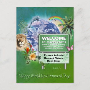 Postal Feliz Día Mundial del Medio Ambiente (personalizab