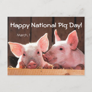 Postal ¡Feliz Día Nacional del Cerdo! (1 de marzo)