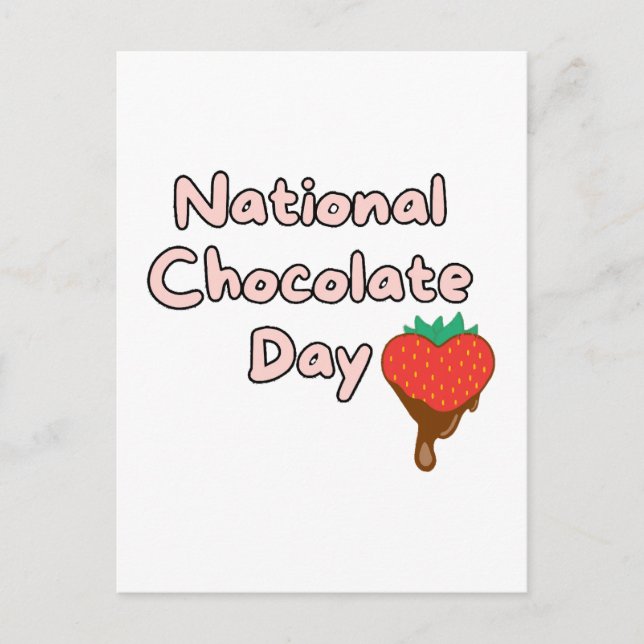 Postal Feliz día nacional del chocolate (Anverso)