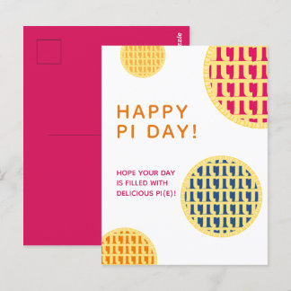 Postal "¡Feliz Día Pi!" Delicious Pi(e) | Publicación del
