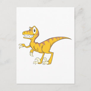 Postal Feliz Dinosaurio de Velociraptor