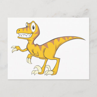 Postal Feliz Dinosaurio de Velociraptor