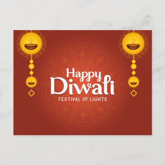 Postal Feliz Diwali (Anverso)