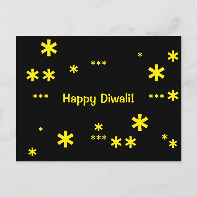 Postal ¡Feliz Diwali! (Anverso)