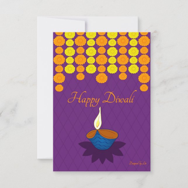Postal feliz Diwali (Anverso)