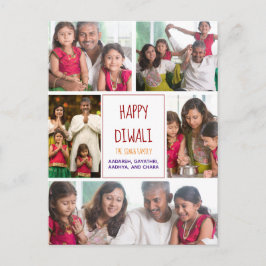 Postal Feliz Diwali Collage de fotos moderno festividad r