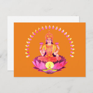 Postal Feliz Diwali - Diosa Deepalavi Lakshmi 1