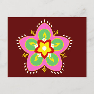 Postal feliz diwali rangoli