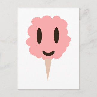 Postal Feliz dulce de algodón rosado