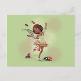 Postal Feliz Elf Y Ladybug