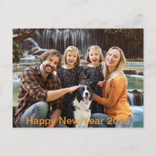 Postal feliz familia de año nuevo 2025