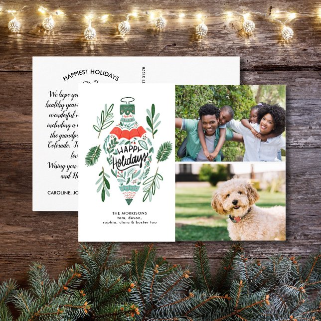 Postal Feliz Fiesta Ornamento Dibujado a mano 2 fotos (Subido por el creador)